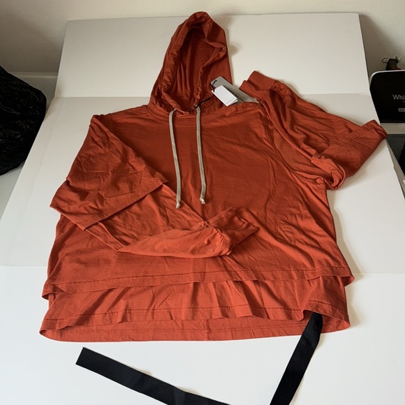 Rick Owens hustler DRKSHDW hoodie orange Size Large NWT - Picture 9 of 9